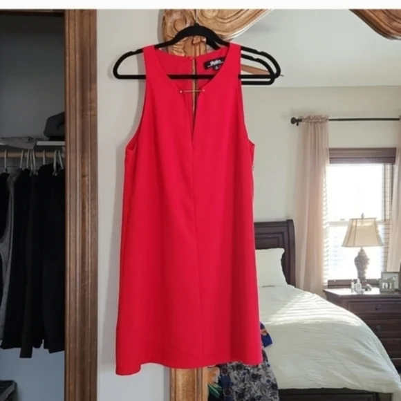 Lulus Near Or Bar Red Shift Dress - Picture 2 of 3